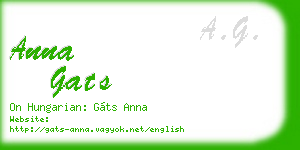 anna gats business card